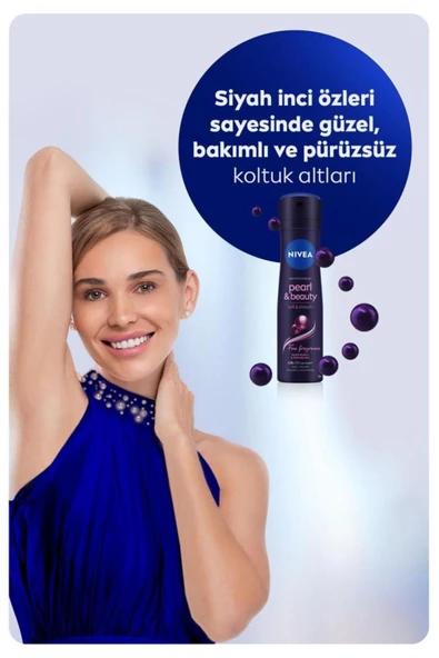 Nivea Kadın Sprey Deodorant Pearl&Beauty Fine Fragrance 150Ml, 48 Saat Anti-Perspirant Koruma, X3 Adet - Resim 3