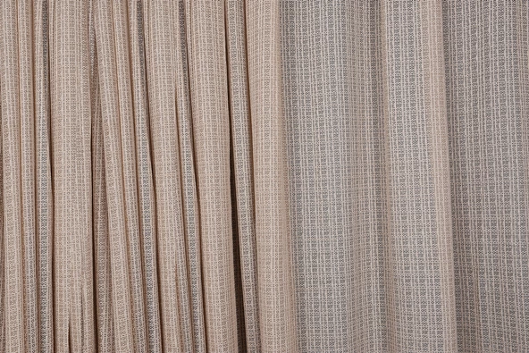 KDK 1920 DESEN VİZON RENK TEK KANAT Hazır dikilmiş Pileli Fon Perde 300*260 cm - Resim 2