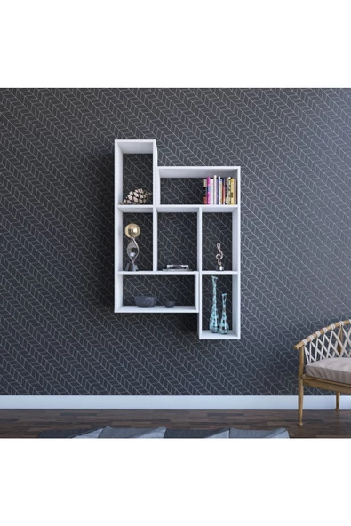 Dienni Puzzle Duvar Rafı Kitaplık - 4