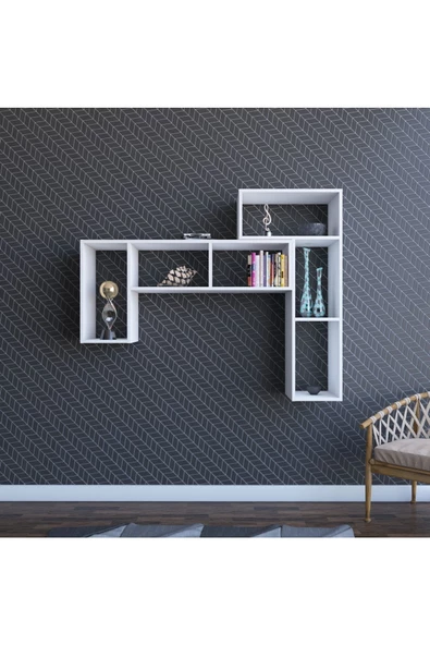Dienni Puzzle Duvar Rafı Kitaplık - 3