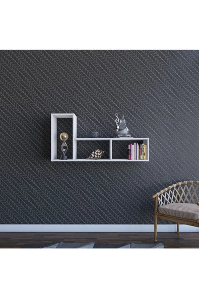 Dienni Puzzle Duvar Rafı Kitaplık - 2