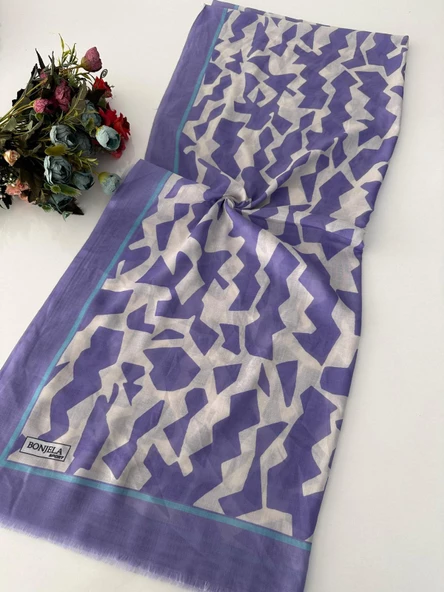 Yazlık İnce Bonjela Sport Desenli Pamuklu Şal LBS0101 ürün görseli