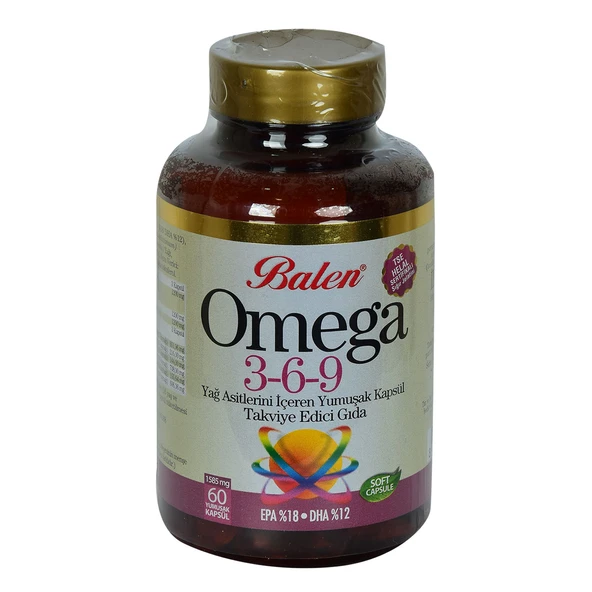 Balen Omega 3-6-9 1585 Mg x 60 Yumuşak Kapsül EPA-18 DHA-12 ürün görseli 1