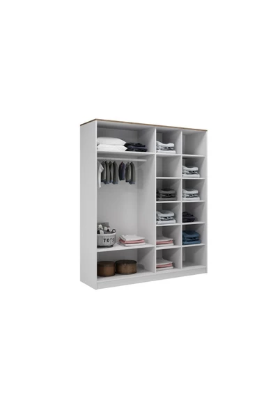 VENATTO Smart Xl Aynalı Genç Odası - Smart 4 Kapılı Aynalı Dolap, Smart Çalışma Masası, Smart Komodin, Smart Yavrulu Karyola 100X200 (%100Mdf) - 3