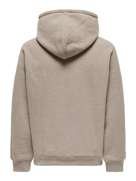 ONLY & SONS Erkek Kapüşonlu Peluş Sweatshirt 22030287 - Resim 2