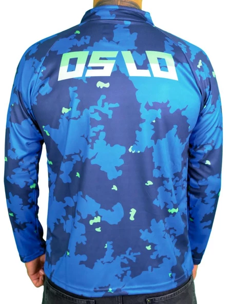 Oslo Performans Balıkçı T-Shirt Blue Camo - 3