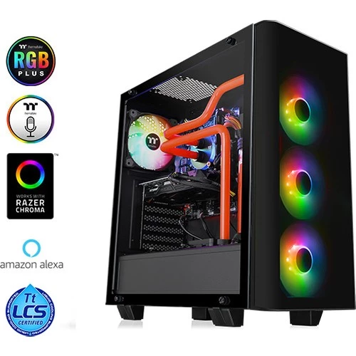 Thermaltake View 21 Tempered Glass RGB Plus Edition Çift Pencereli Oyuncu Kasası (CA-1I3-00M1WN-05)