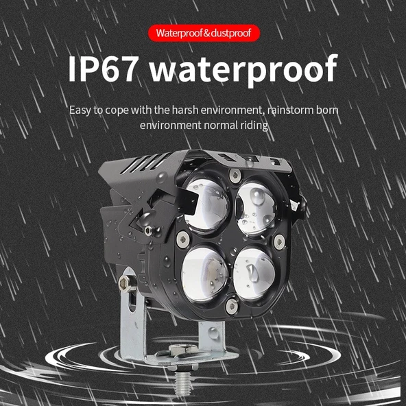 Space Offroad sis lambası 7.8 x 7.8 x 7.1 cm  mavi gündüz ledli çakarsız 12-60v set /  LASS366 - Resim 5