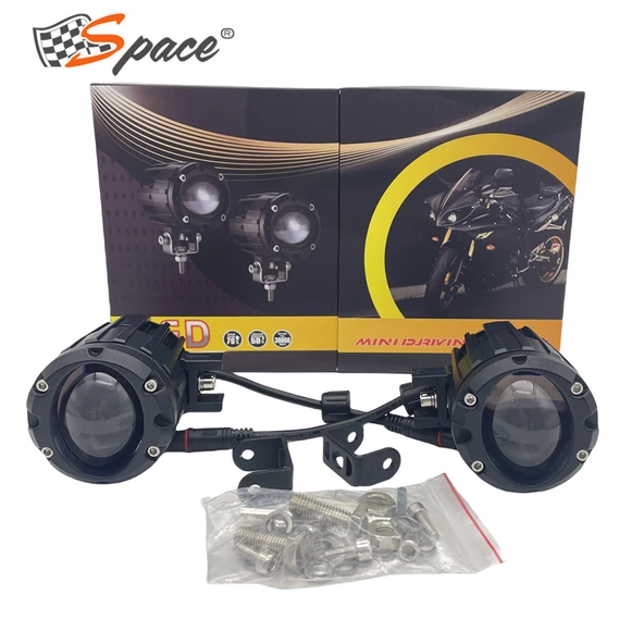 Space Offroad sis lambası 6.4 x 8.1 x 5.9 cm sarı-beyaz 12-60v set/  LASS367 - Resim 3