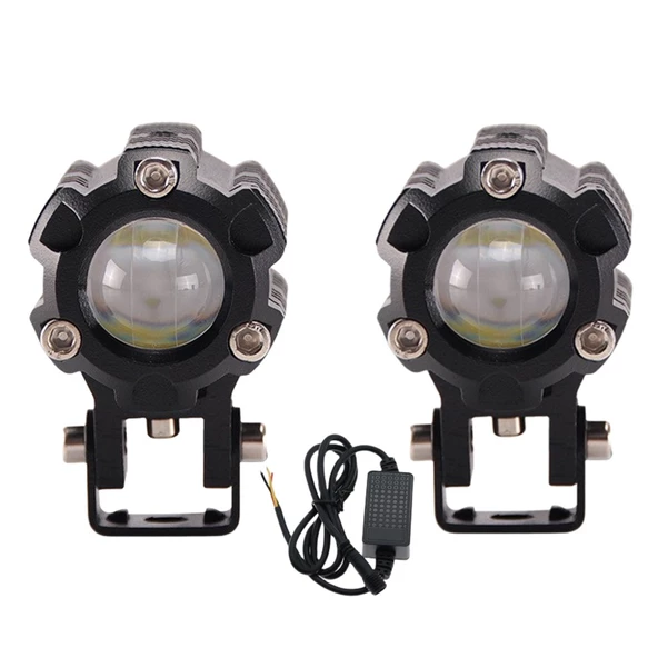 Space Offroad sis lambası 6.5 cm x 4.5cm 6.5cm beyaz-sarı 10w 12-80v set/ LASS347 - Resim 5