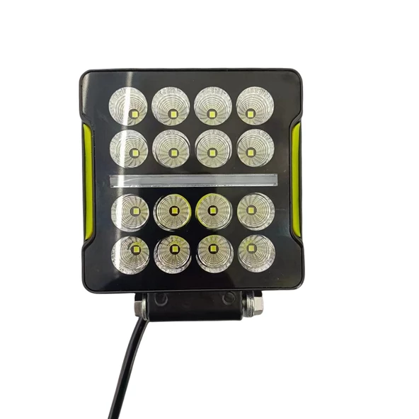 Space Offroad sis lambası 10,5 x 3,5 x 12cm kare beyaz-amber 35w 12-80v adet   / LASS351-1 - Resim 3