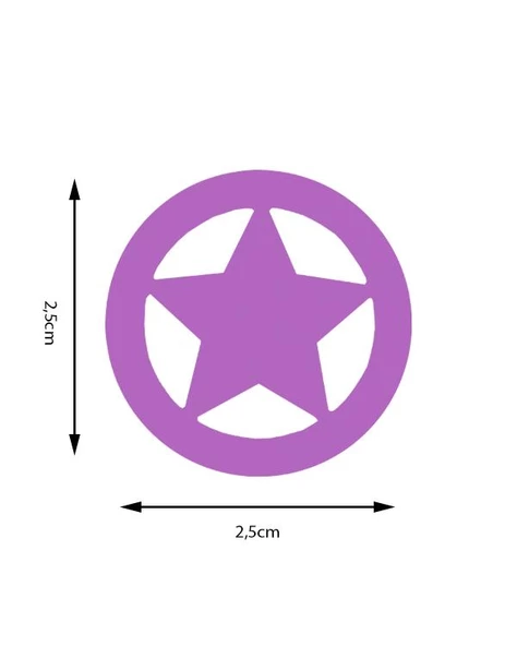 Kamei Şekilli Delgeç Yıldızlı Daire 2.5 cm KM8810 - 6