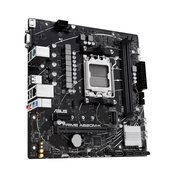 ASUS PRIME A620M-K DDR5 6400MHZ 1XVGA 1XHDMI 1XM.2 USB 3.2 MATX AM5 ( AMD AM5 7000 SERİSİ İLE UYUMLU) - 3