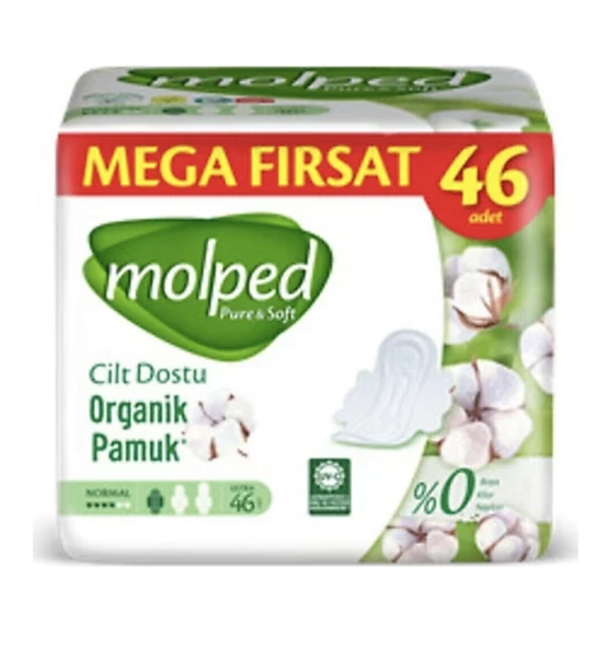 Molped Pure & Soft Normal 46'lı Mega Fırsat Hijyenik Ped