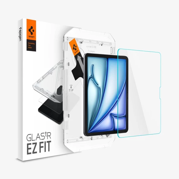 iPad Air 11 inch Ekran Koruyucu, Spigen Screen Protector GLAS.tR EZ Fit