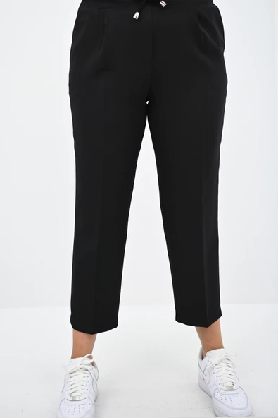 Kadın Büyük Beden Yüksek Bel Dökümlü Pantolon 6201-25 - 2