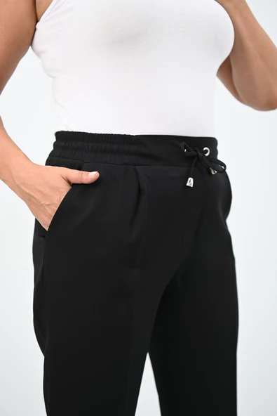 Kadın Büyük Beden Yüksek Bel Dökümlü Pantolon 6201-25 - 6