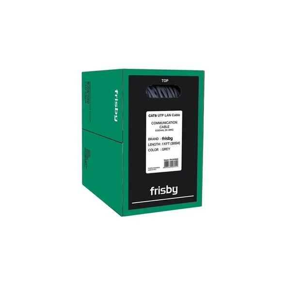 FRISBY FNW-CAT622 305MT 24 AWG CAT6 UTP KABLO GRİ - Resim 3