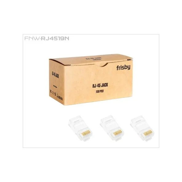FRISBY FNW-RJ4519N RJ45 CAT5 UTP 100 ADET KONNEKTOR ürün görseli