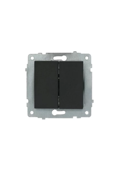 OVİVO Siyah Komütatör + Çerçeve 12'li SET - Resim 2