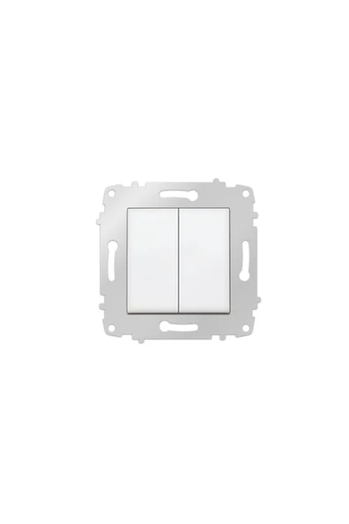 VİKO Viko Karre Komütatör Çerçeveli Beyaz - Resim 2