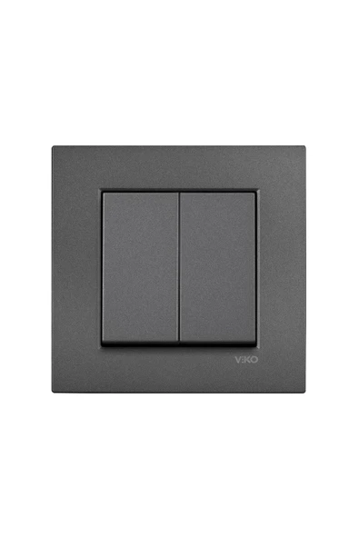 Artline Novella Füme Ikili Anahtar Komütatör Çerçeveli - 92605402 ürün görseli 1