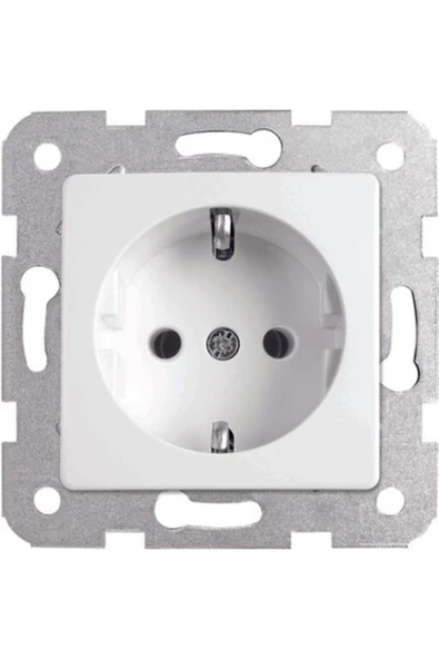 VİKO Viko Karre Beyaz Topraklı Priz (12 ADET) - Resim 2