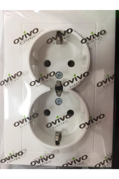 OVİVO Grano Beyaz İkili Topraklı Priz - 2