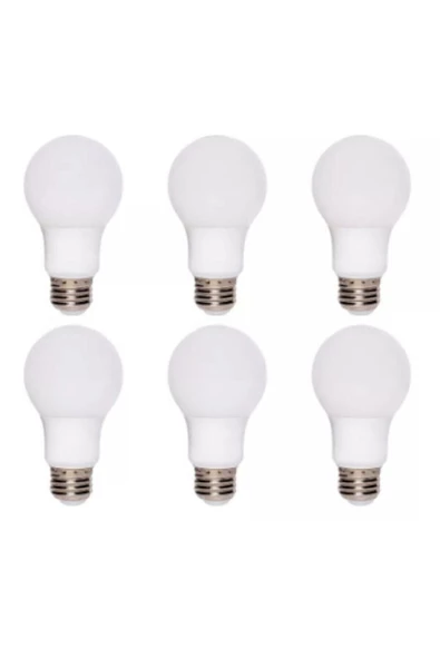 Led Ampul Beyaz Renk 9 Watt Tasarruflu 6 Lı Paket