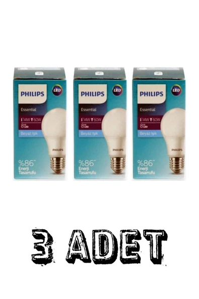 8w Essentİel Led Ampul 3'Lü Set