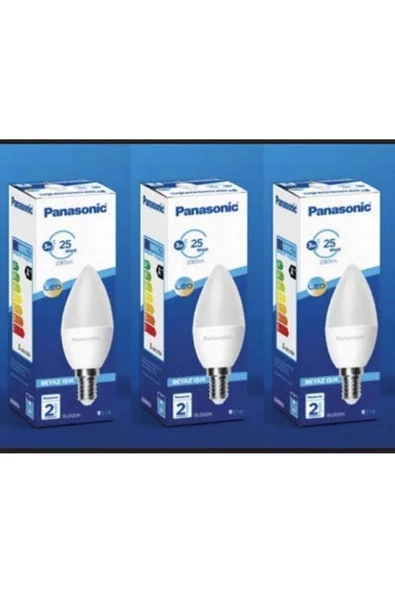 3 Adet 5w Panasonic Ince Duy Avize Için Tasarruflu Led Ampul