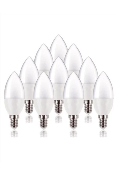 Led Mum Ampul 7 Watt 10 Adet Beyaz Işık E 14 Ince Duy