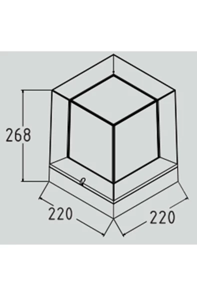AGS PLASTİK Prizma Bahçe Aydınlatma Armatürü, Kare Küp Armatür, Bahçe Duvar Armatürü, Set Üstü Armatür - 2
