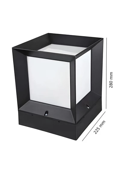 Full Reyon Dekoratif Kare Küp Set Üstü Bahçe Aydınlatma Armatürü - Set Üstü Dekoratif Aplik - 5