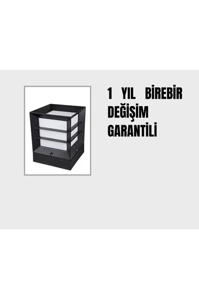 Kare Izgaralı Küp Dekoratif Bahçe Aydınlatma Armatürü