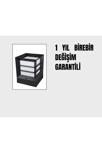 AGS Kafesli Küp 12 Adet Bahçe Duvar Üstü Set Üstü Çevre Aydınlatma Sekizgen Led Farkıyla - 3