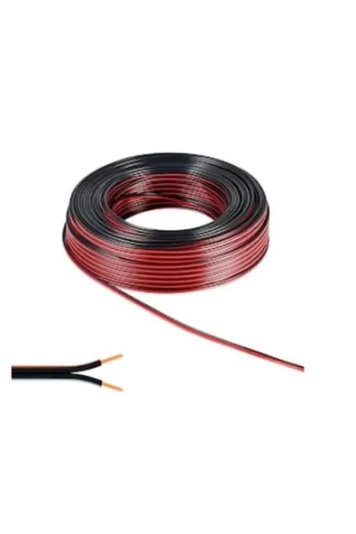 Kars Elektrik Tesisat Kordon Hoparlör Kablosu 2x0.75mm 25 Metre Siyah