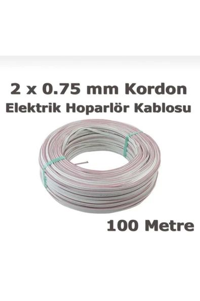BEYAZ KARS 2x0,75 Mm Kordon Kablo Cca 100 Mt