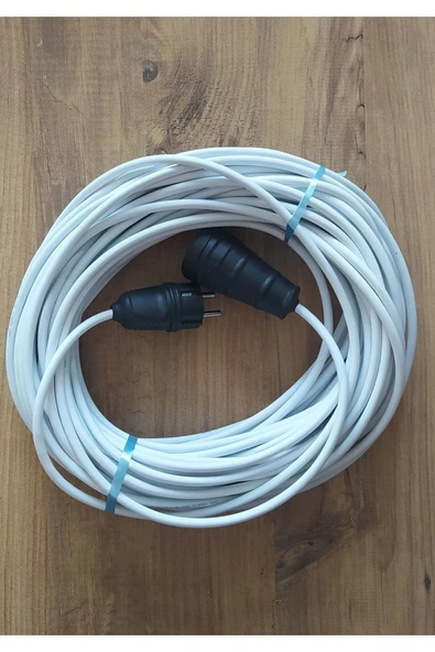 OGS 3x1.5 Ttr 30 Metre Çok Telli Beyaz Renk Izolasyonlu Topraklı Kauçuk Tekli Seyyar Uzatma Kablosu