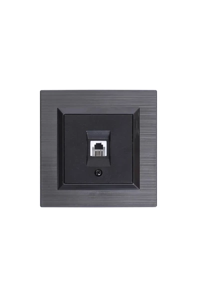 OVİVO Ovivo Quantum Manyetik Gri Numeris Telefon Prizi + Çerçeve Dahil ürün görseli 1