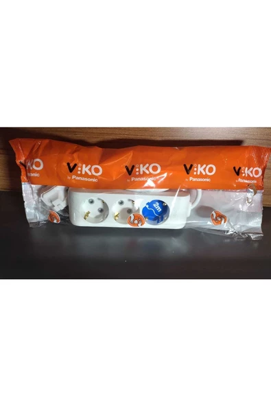 Viko Multi-let Topraklı 3'lü 2 m Grup Priz - 2