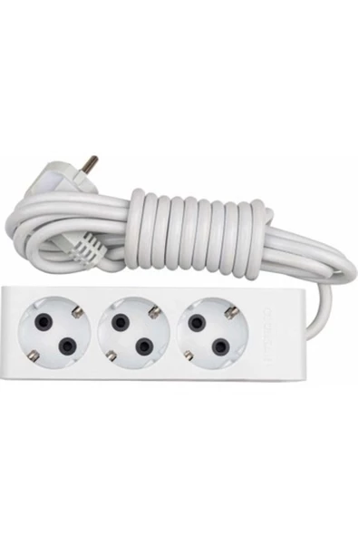 RBR günsan anahtarsız 3 lü 3 metre kablolu uzatma priz ürün görseli 1