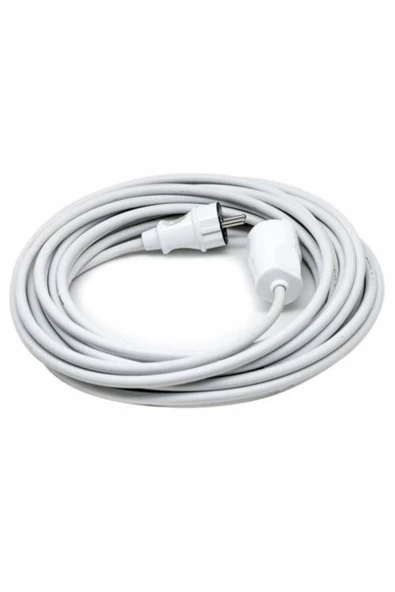 VİKO Beyaz Topraklı Tekli Uzatma Kablosu - 20 Metre
