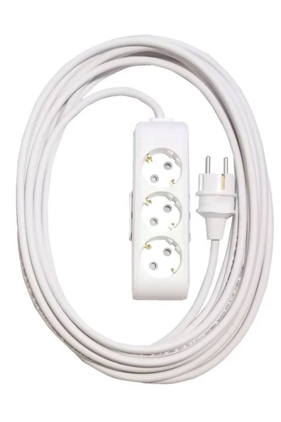 VİKO Ekonomik 3'lü Topraklı Çocuk Korumalı Grup Priz 15 Metre (düz Fiş) - Resim 2