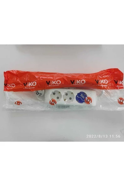 VİKO Viko Kablolu Topraklı Üçlü Grup Priz Uzatma 5 Mt. - Resim 2