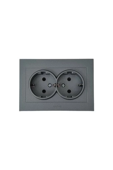 OVİVO Grano Füme Ikili Topraklı Priz Ogfitp ürün görseli 1