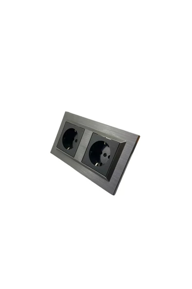 OVİVO Quantum Manyetik Gri Set(Topraklı Priz+Topraklı Priz)