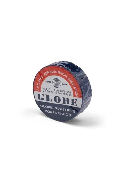 Globe Pvc Elektrik Izolasyon Bant "0.13x19x10yards" (SİYAH) (10'LU PAKET) - Resim 2