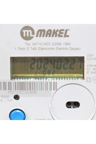 MAKEL Monofaze 1 Faz 2 Telli Elektrik Sayacı - 5