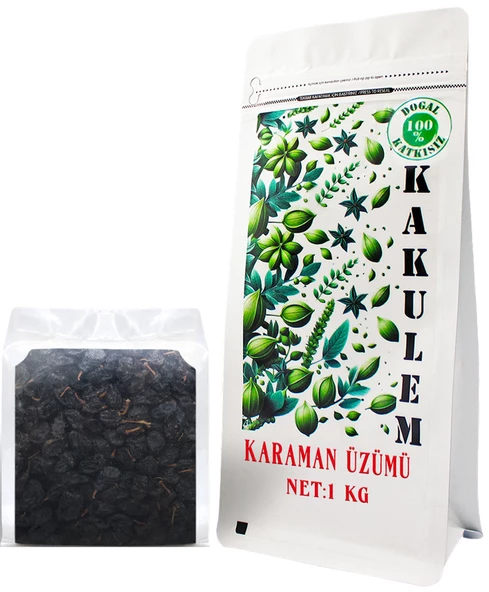 KAKULEM SERTİFİKALI Siyah Çekirdekli Karaman Üzümü 1 KG